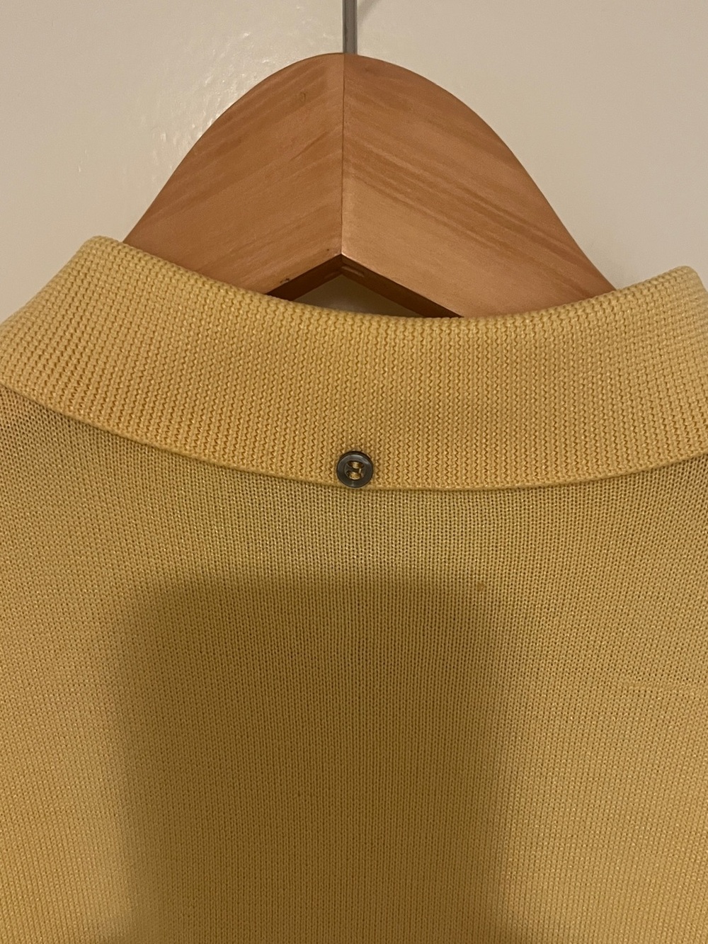 VINTAGE Men's Yellow Short-Sleeve Polo Shirt - Picture 2 of 3